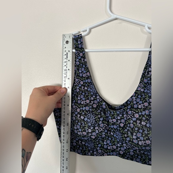 Knix Luxlift Floral Black and Purple Bra Size M - Picture 3 of 8